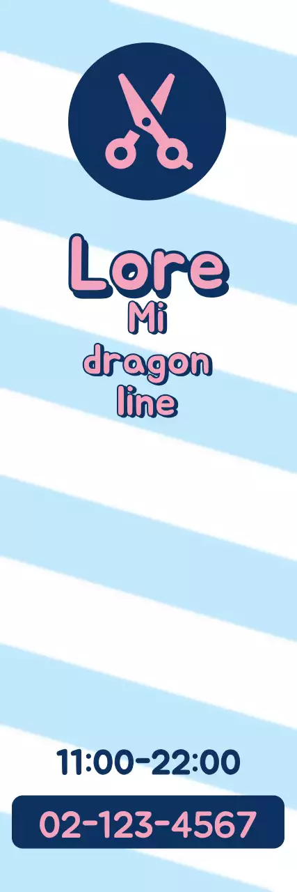 Banner promocional de salão minimalista azul