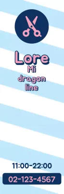 Banner promocional de salão minimalista azul