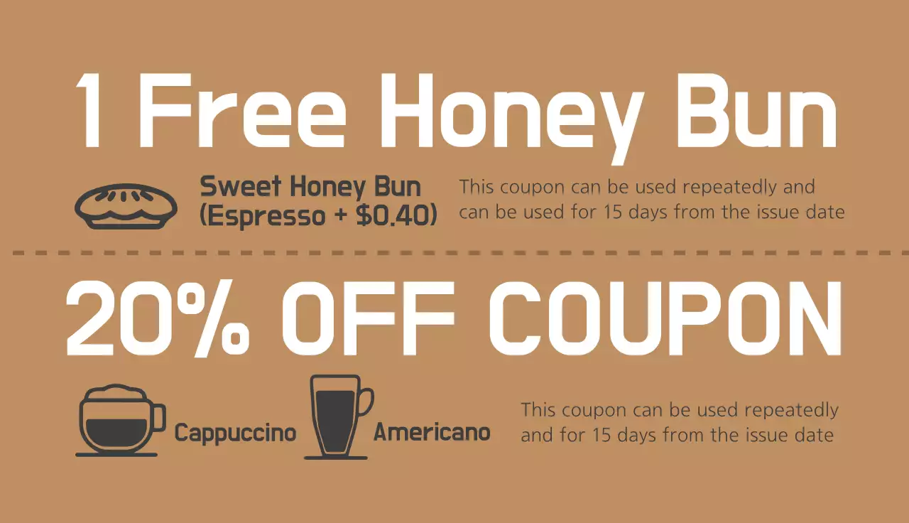 Beige Modern Coffee Promotion Business Card