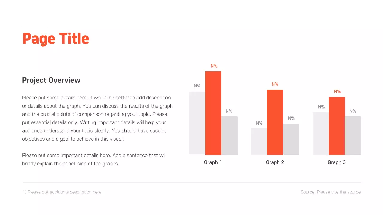 Orange Minimal Project Report Infographic