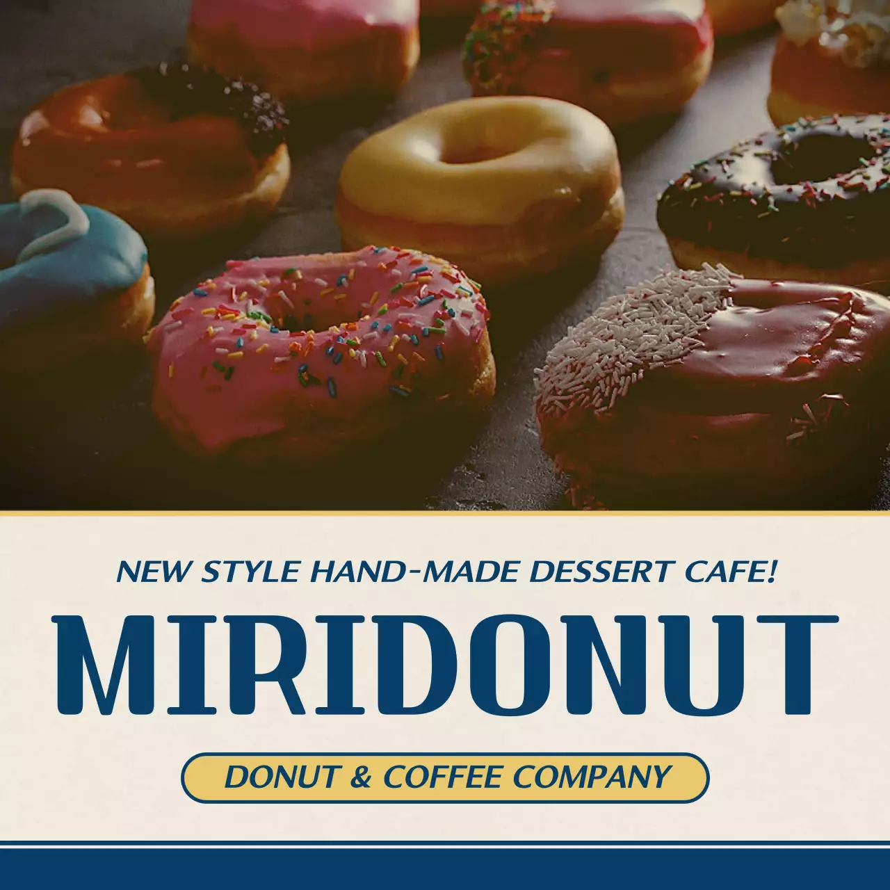Navy blue neutro branded donut layout bundle pack