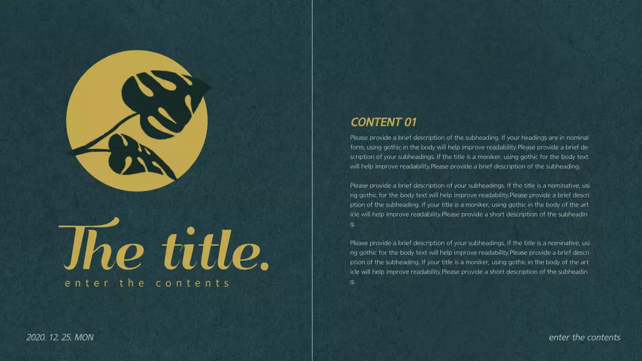 Green Botanical Document Presentation