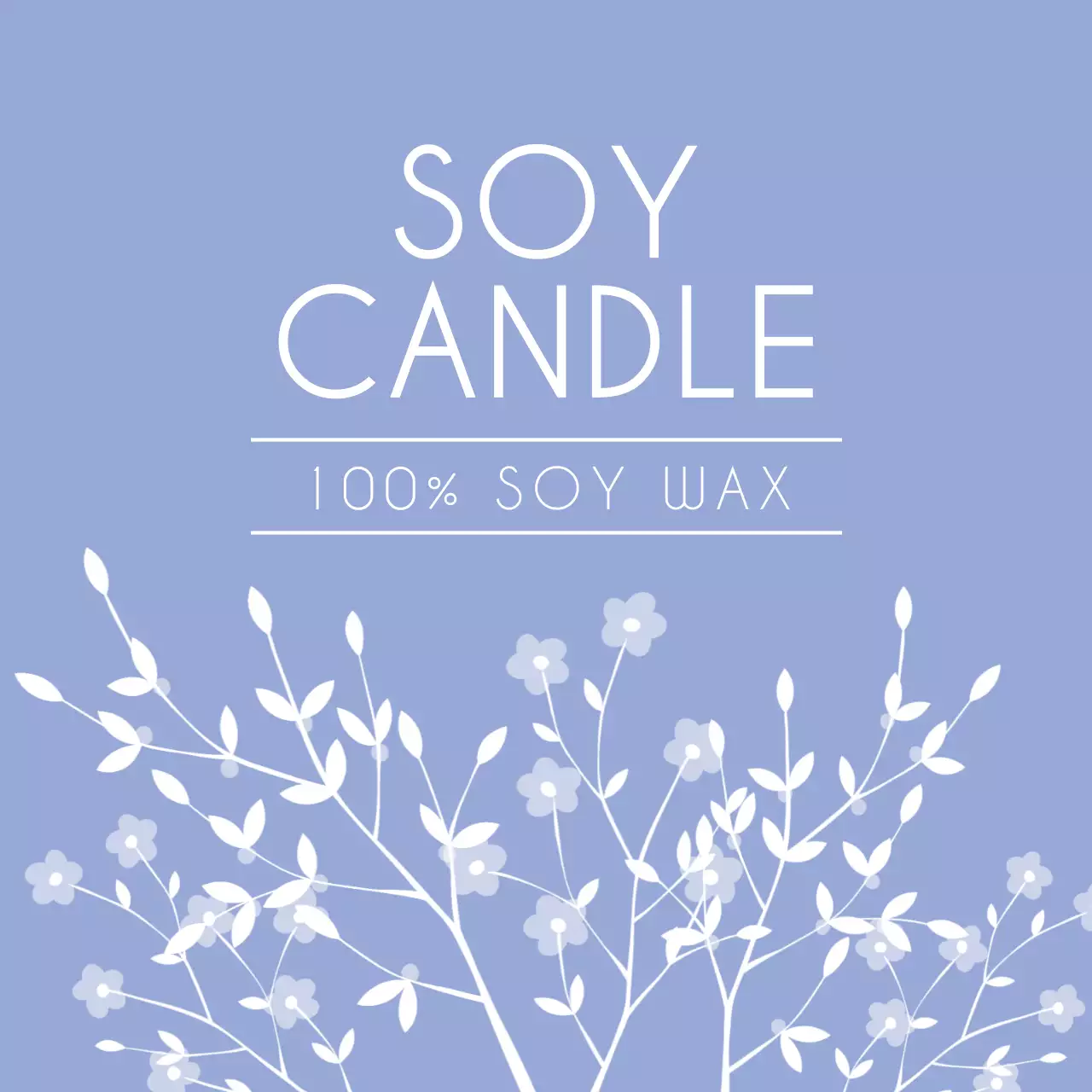 Spanduk Promosi Lilin Minimal Biru