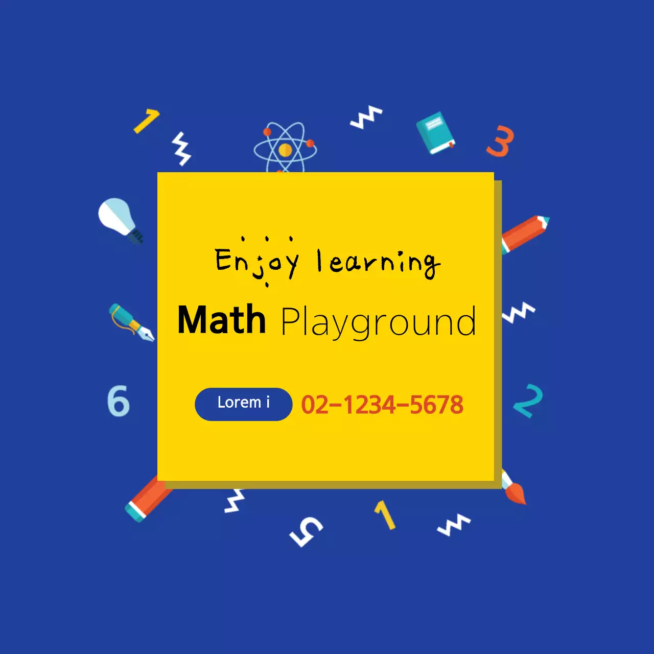 Blue Modern Math Promotion Banner