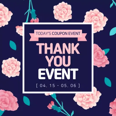Navy Floral Thank You Promotion Instagram Post