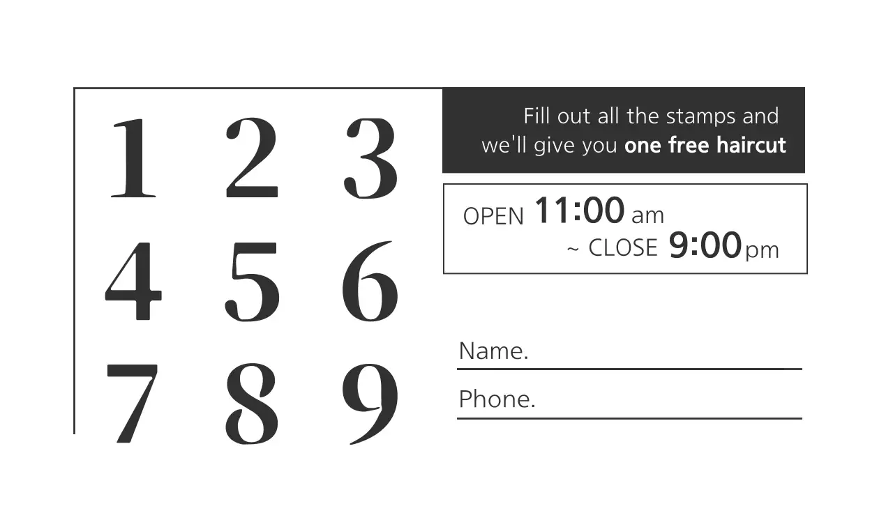 Black Minimal Salon Business Card