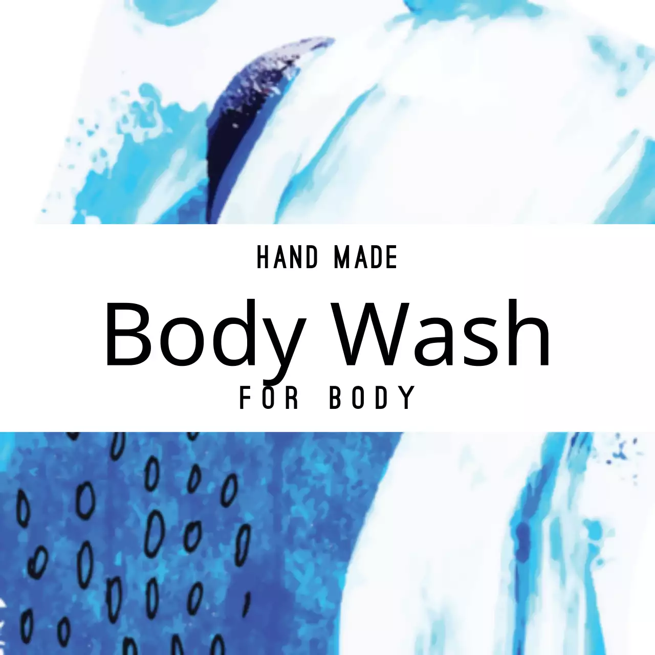 Blue Modern Body Wash Promotion Banner
