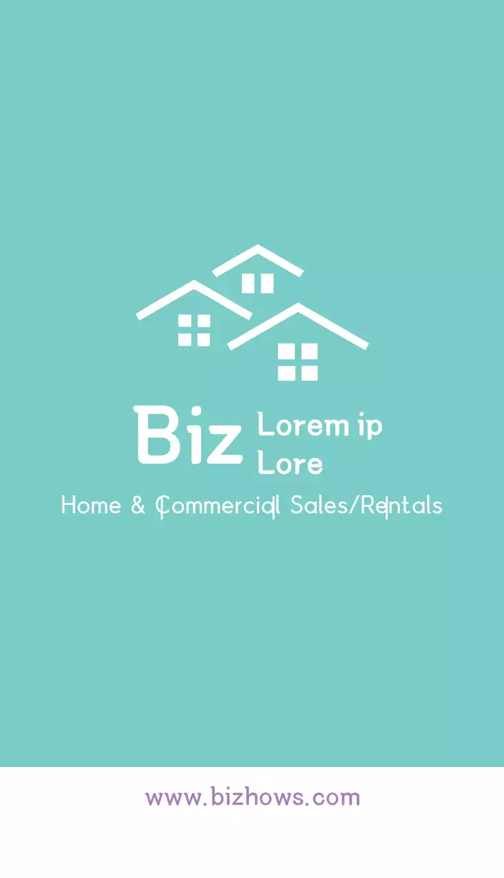 Kartu Nama Real Estat Mint Clean