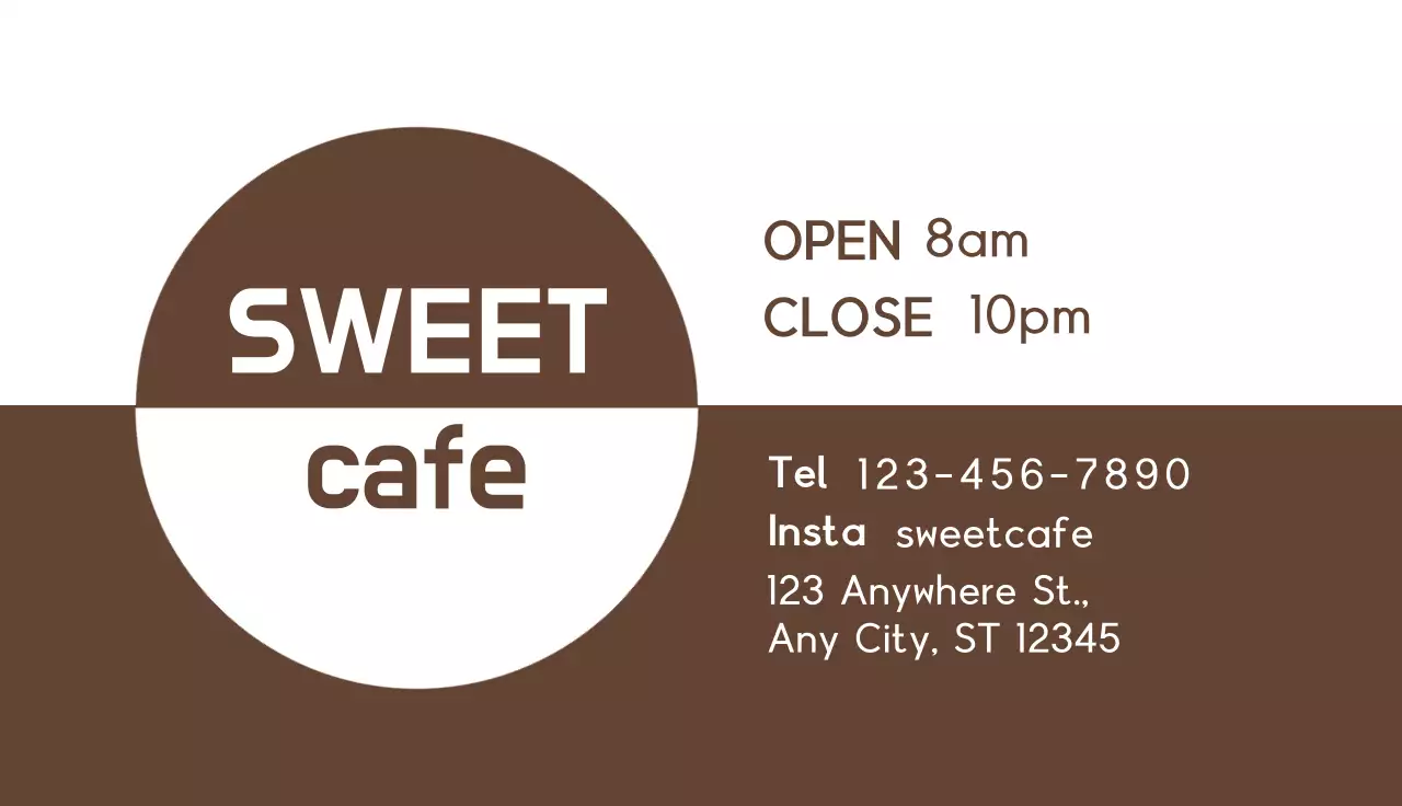 Brown Minimal Drink Promotion Business Card