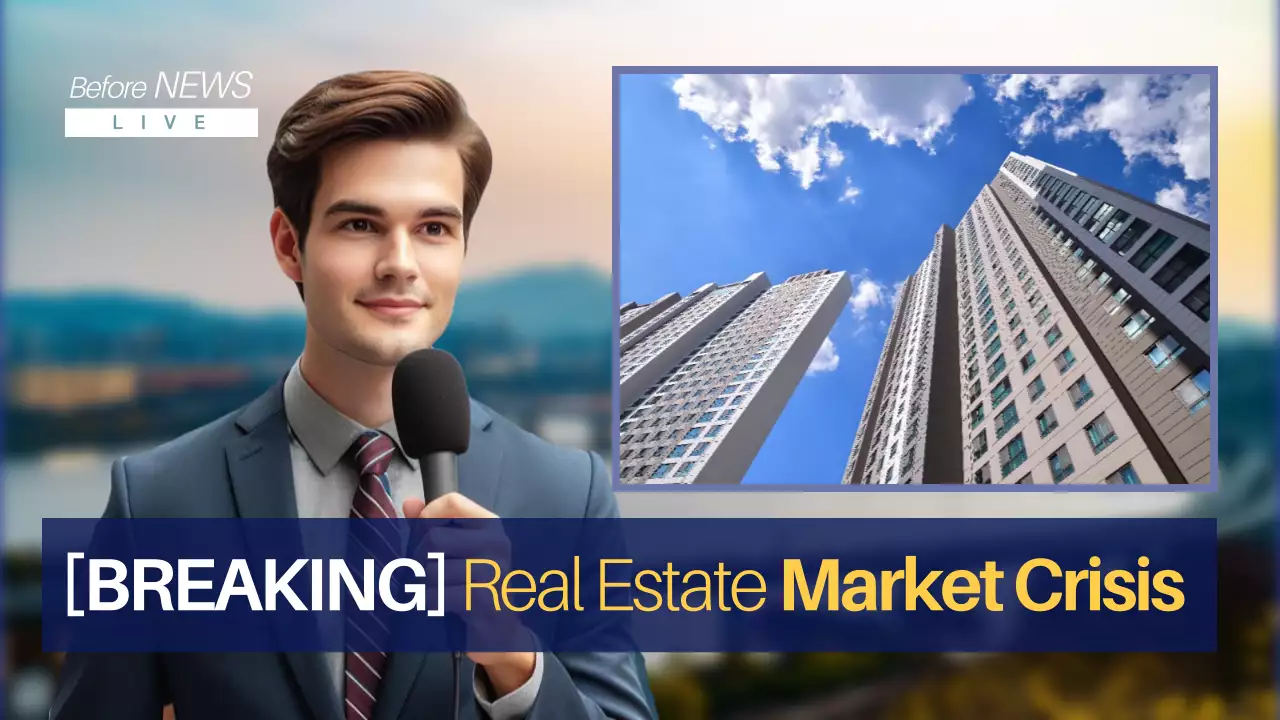 Blue Professional Real Estate News YouTube Thumbnail