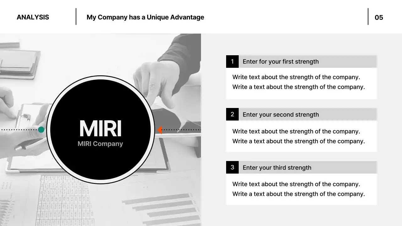 흑백의 모던한 비즈니스 회사소개서