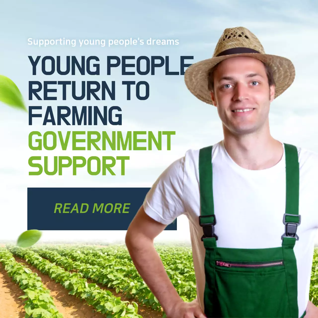 Green Modern Farming Promotion Instagram Post