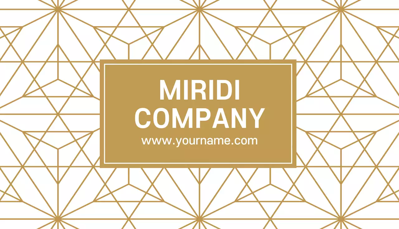 Gold Geometric Business Card
