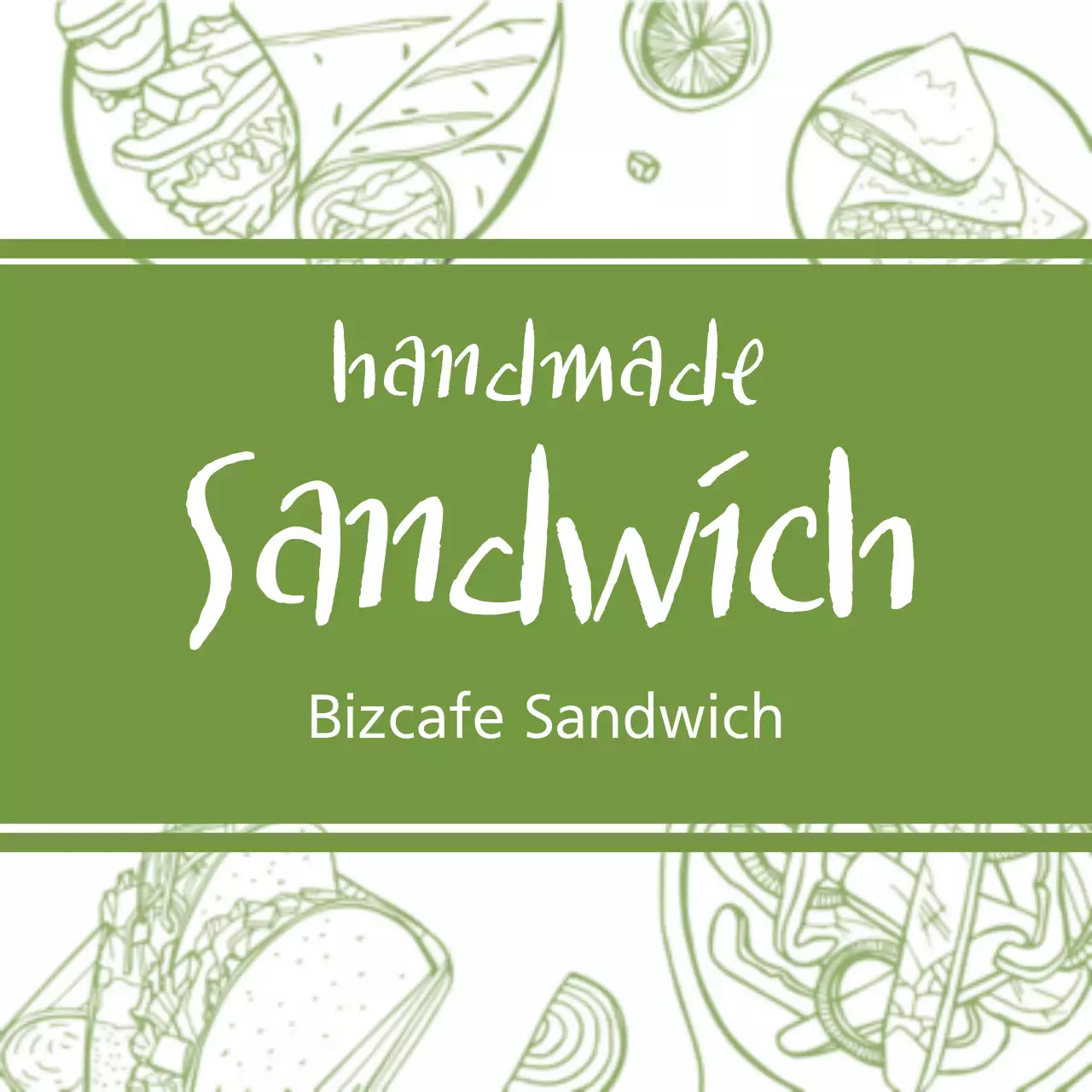 Green Rustic Sandwich Promotion Banner