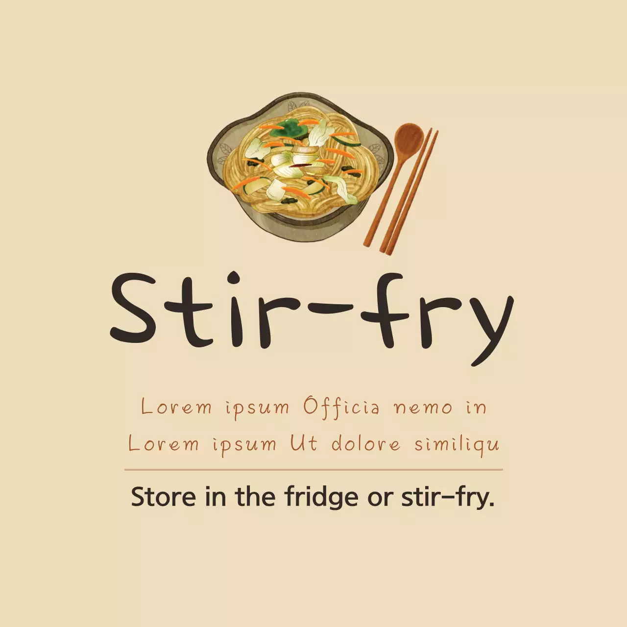 Beige Simple Food Recipe Banner