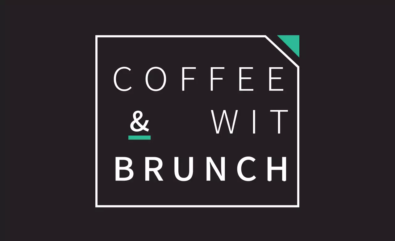 Banner de convite para brunch minimalista preto