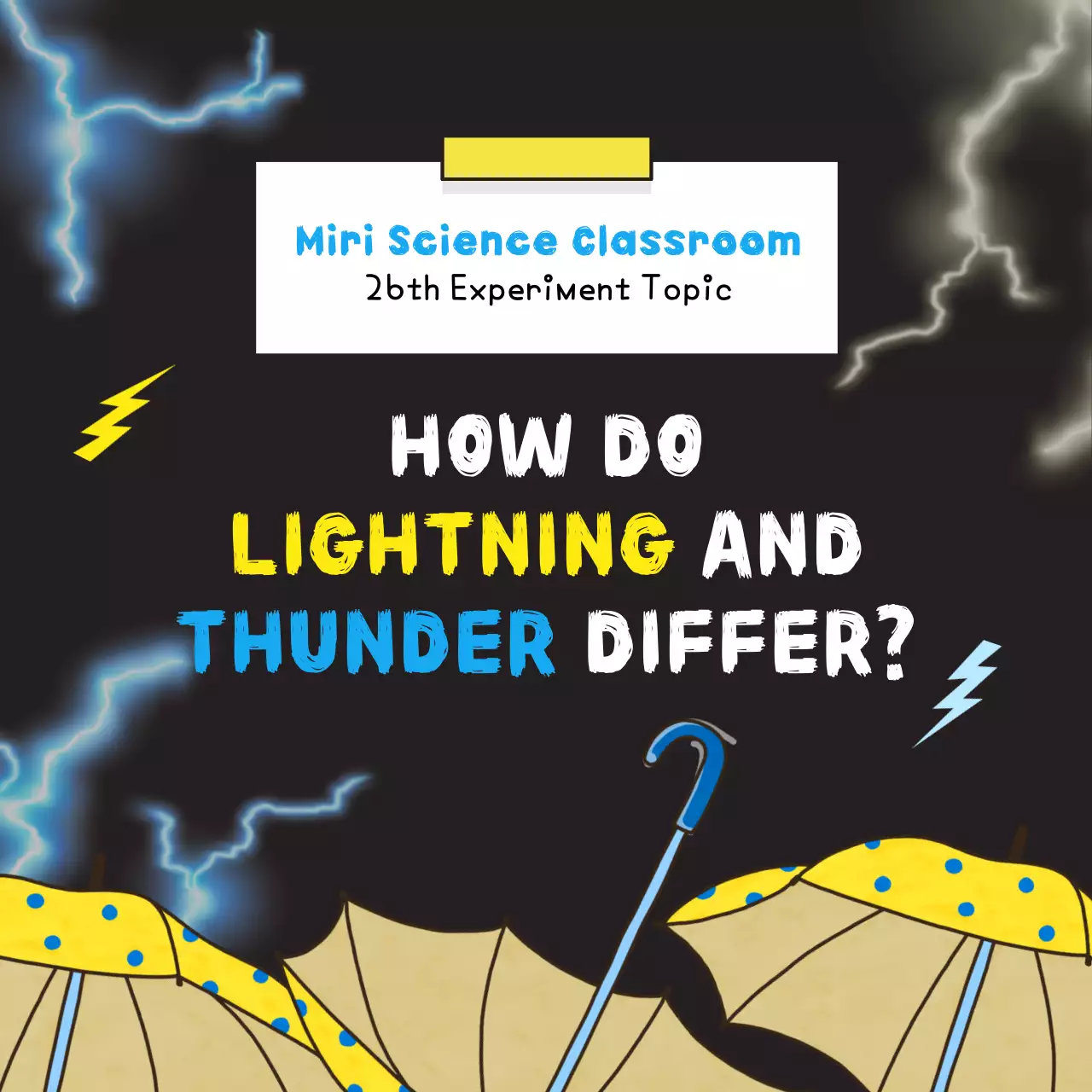 Black Trendy Science Class Poster Social Media Post