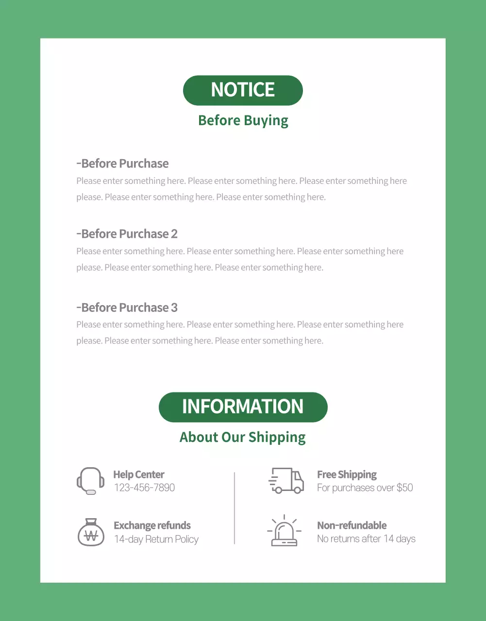 Poster Promosi Masker Wajah Modern Hijau