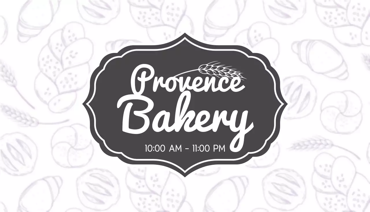 Grey Simple Bakery Promotion Business Card