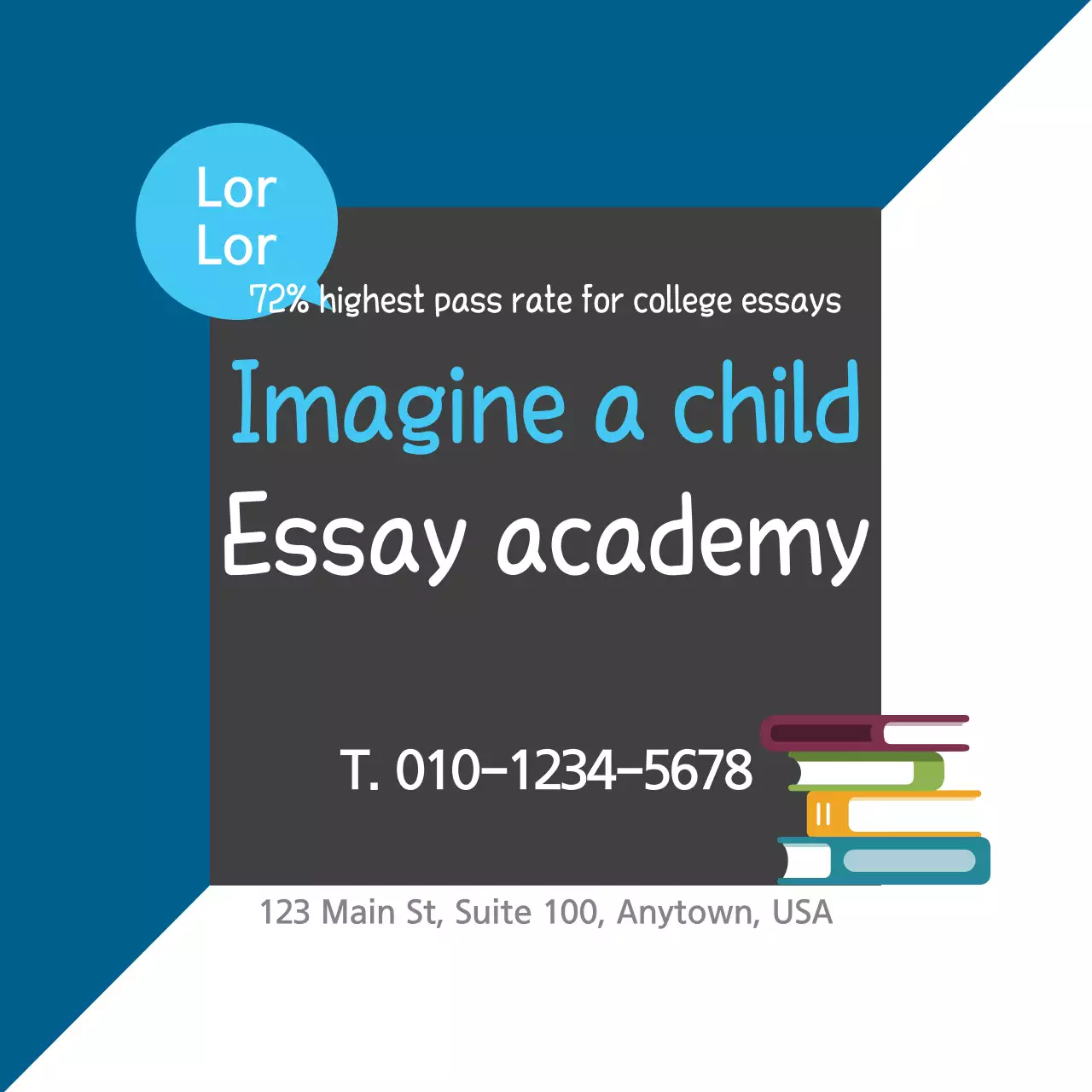 Blue Modern Essay Promotion Banner