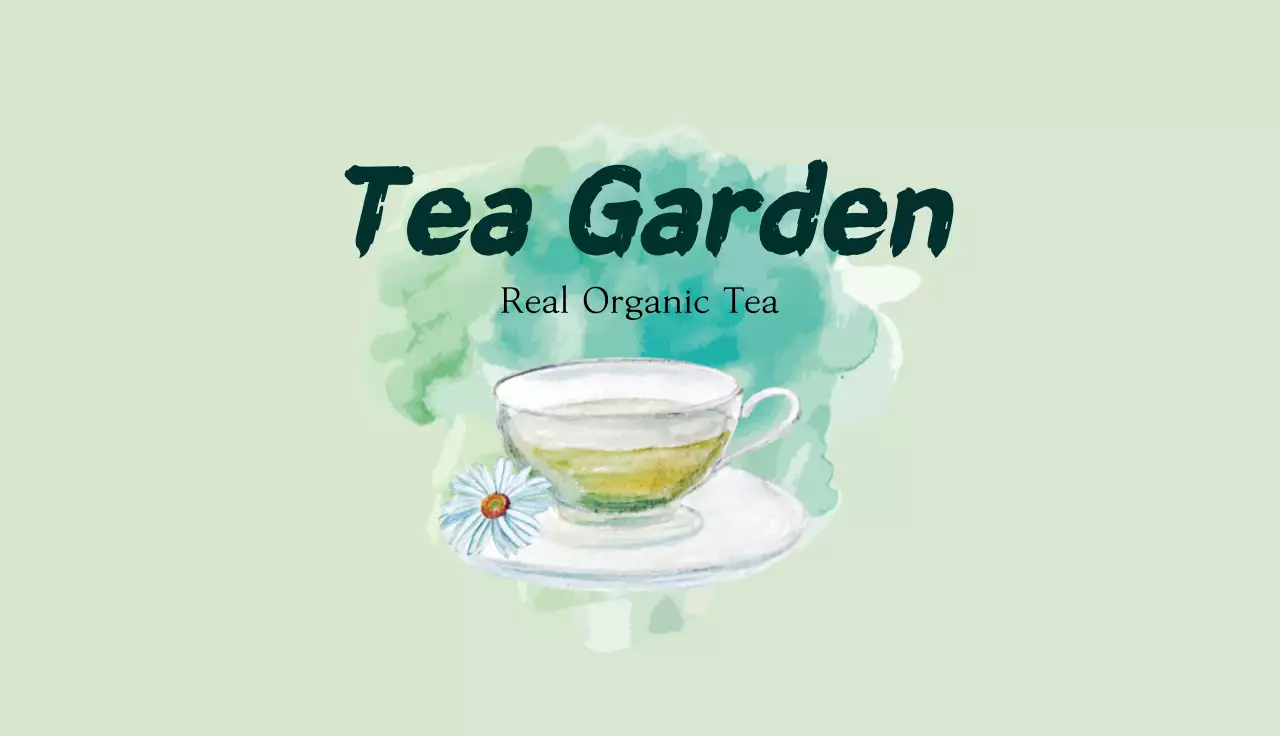 Green Rustic Tea Promotion Business Card