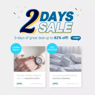 Blue Modern Sale Promotion Instagram Post