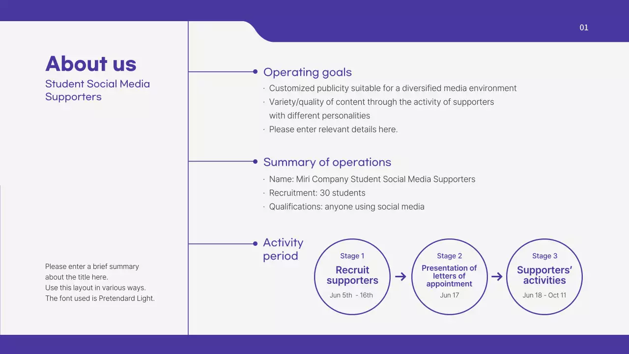 Presentation of Boraton's operation plan for university student SNS supporters