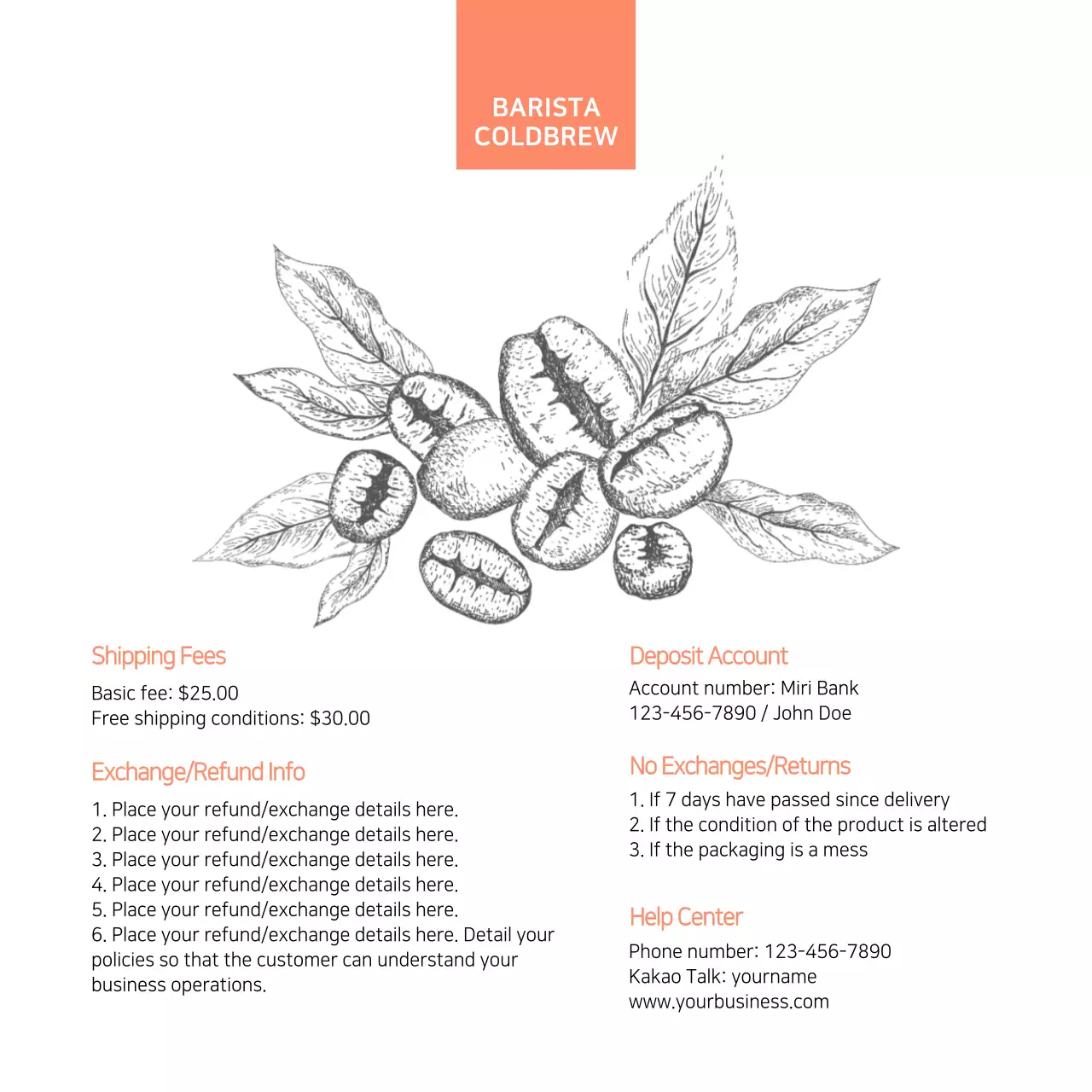 Black Minimal Coffee Promotion Instagram Post