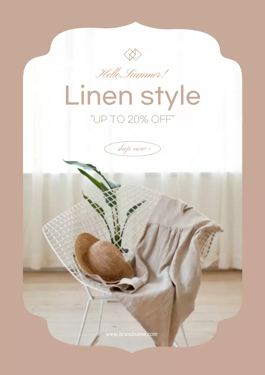 Beige Minimalist Fashion Promotion Poster