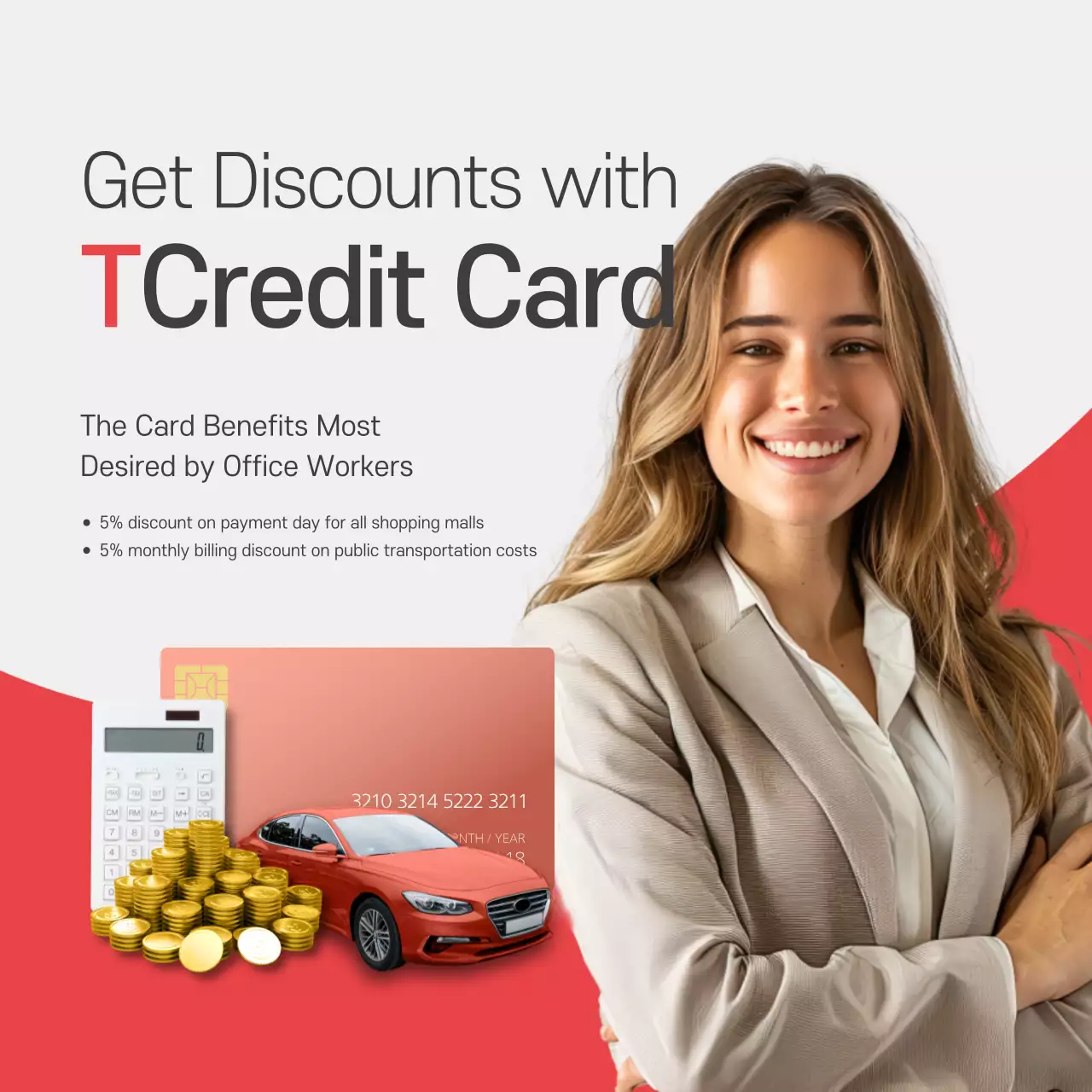 Red Professional Credit Card Promotion Instagram Post