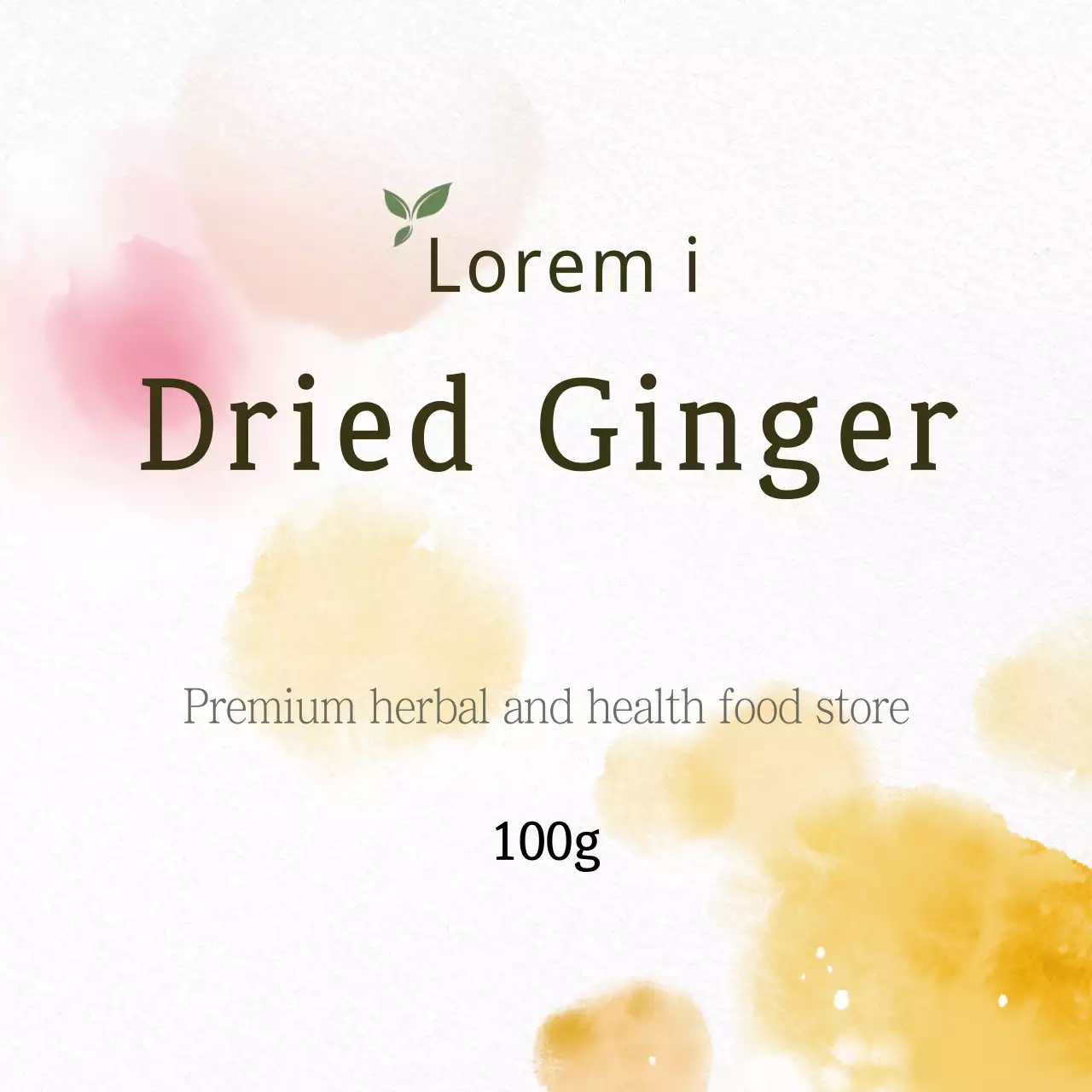 Beige Minimalist Herbal Promotion Banner