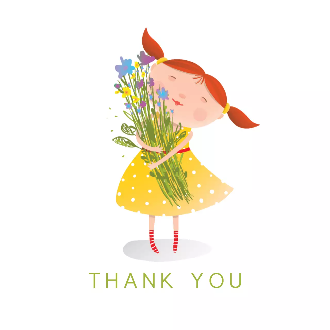Yellow Simple Thank You Card Banner