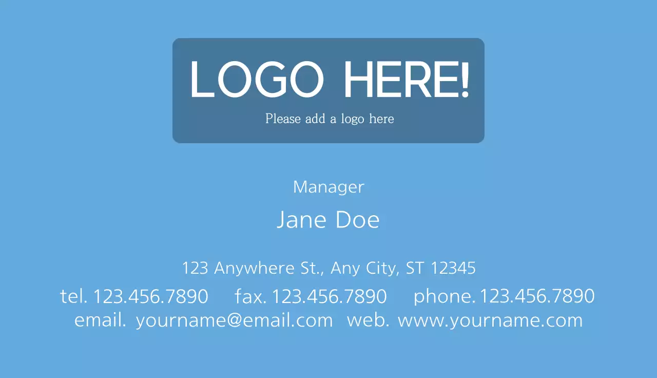 SimpleBusinessCardSky