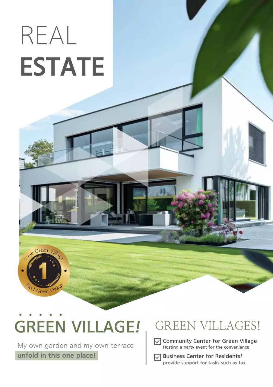 White Modern Real Estate Promotion Poster