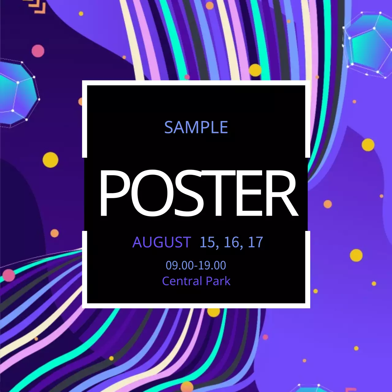 Purple Abstract Event Poster Instagram Post