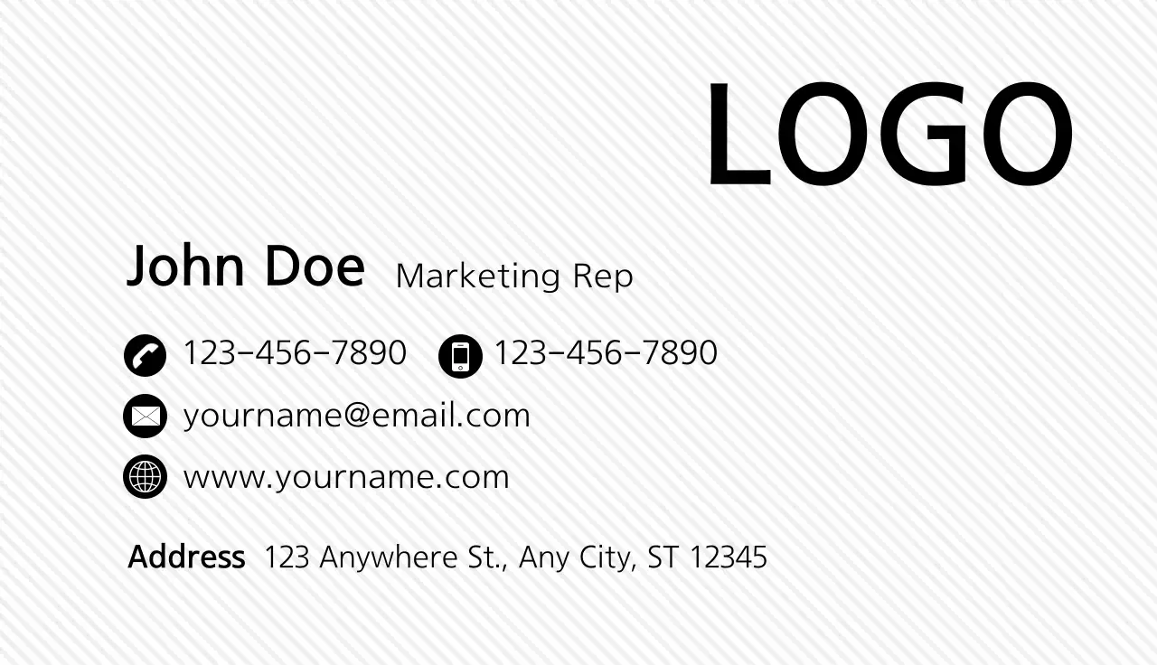 Black Minimal Business Card