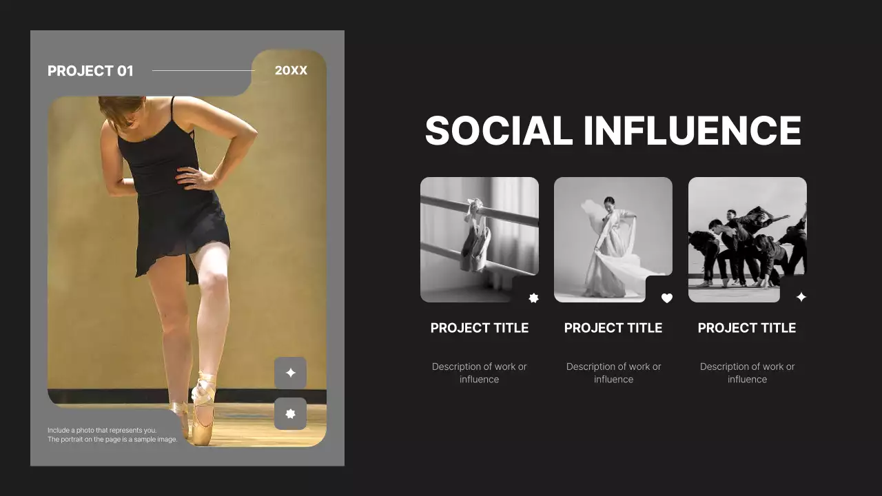 블랙 미니멀 댄스 소개 프레젠테이션