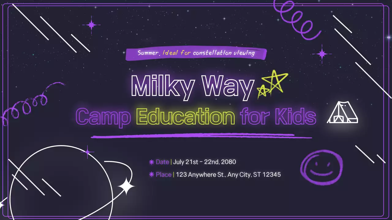 Purple Modern Camp Promotion Presentation