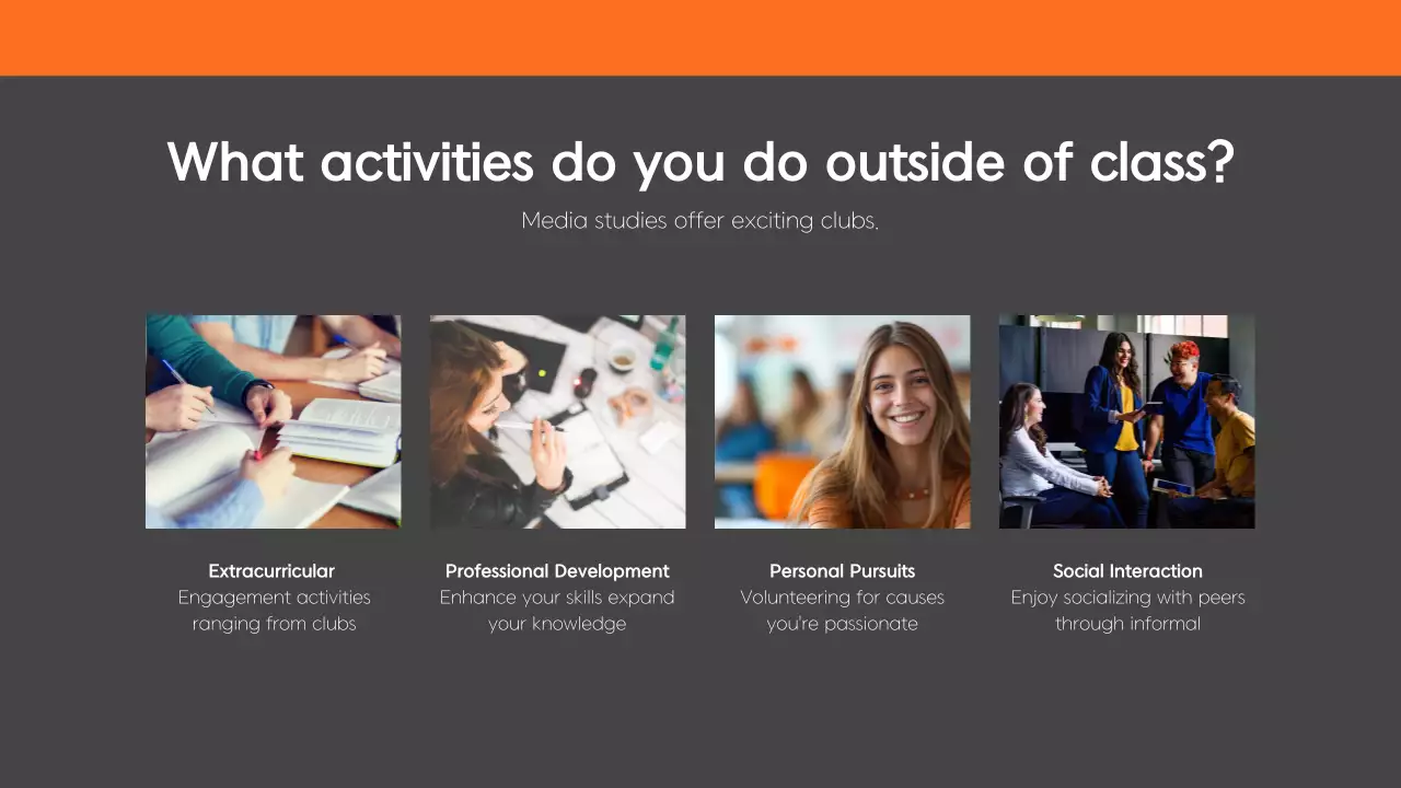Orange Modern University Guide Presentation