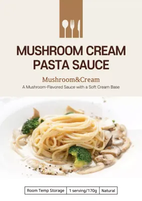 Beige Minimal Pasta Promotion Poster