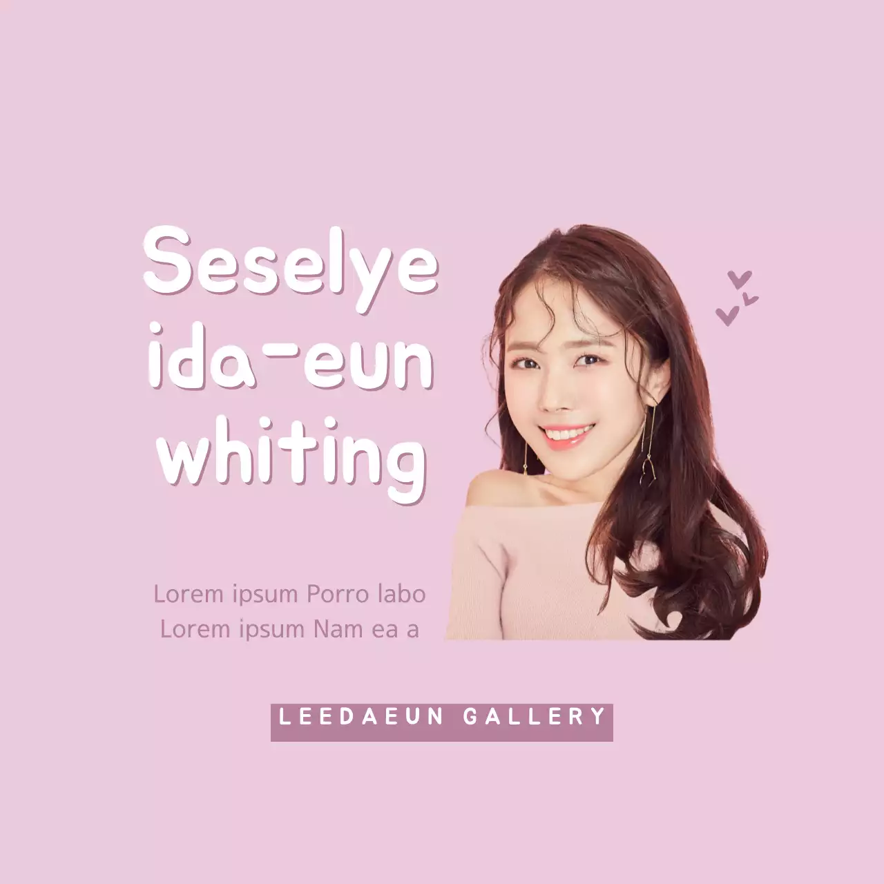 Pink Simple Gallery Announcement Banner