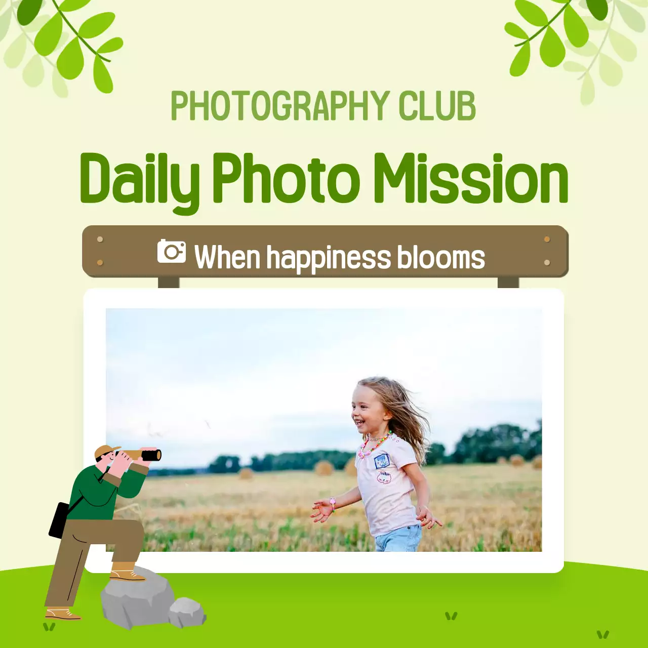 Green Creative Photography Event Social Media Post