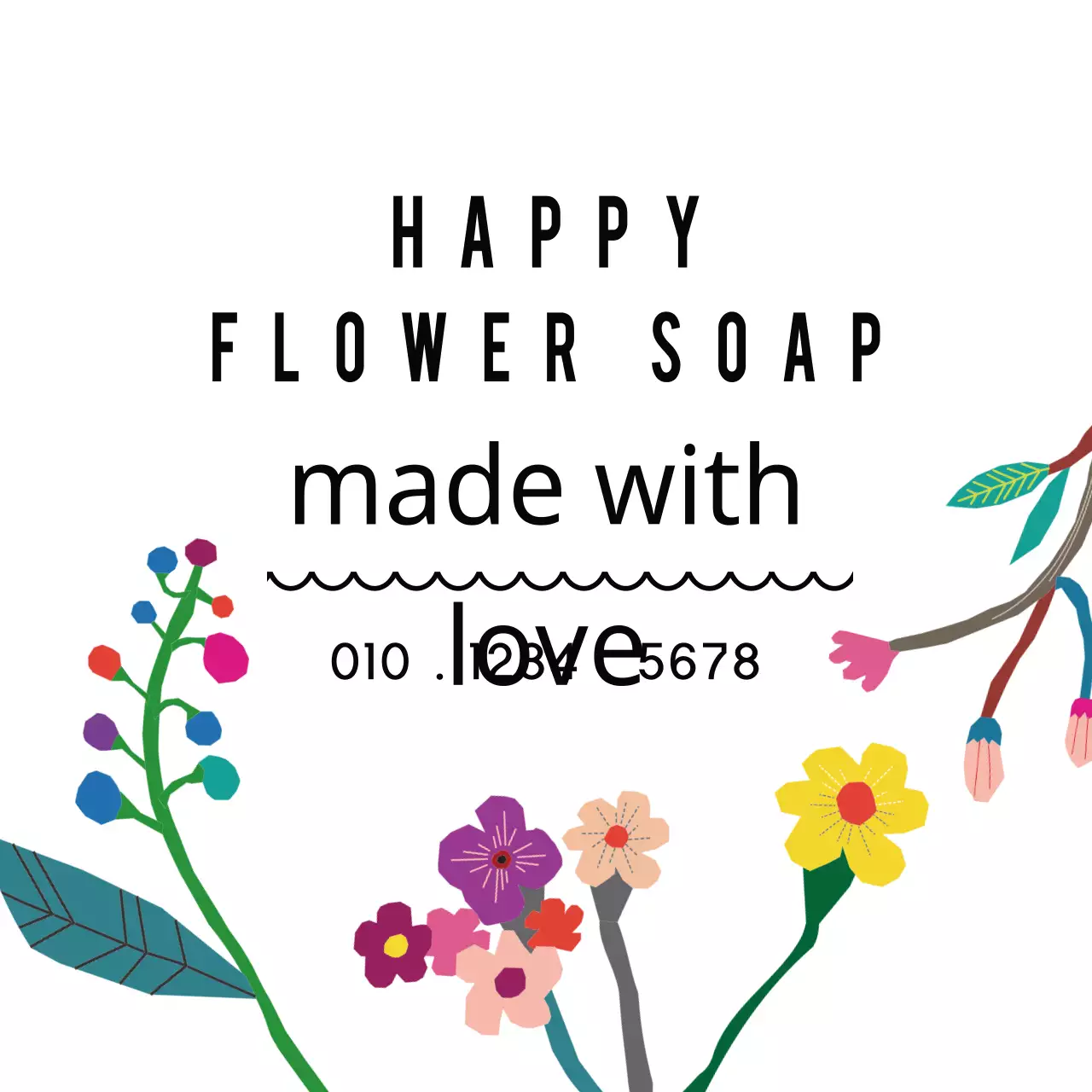 Banner quảng cáo xà phòng hoa đầy màu sắc