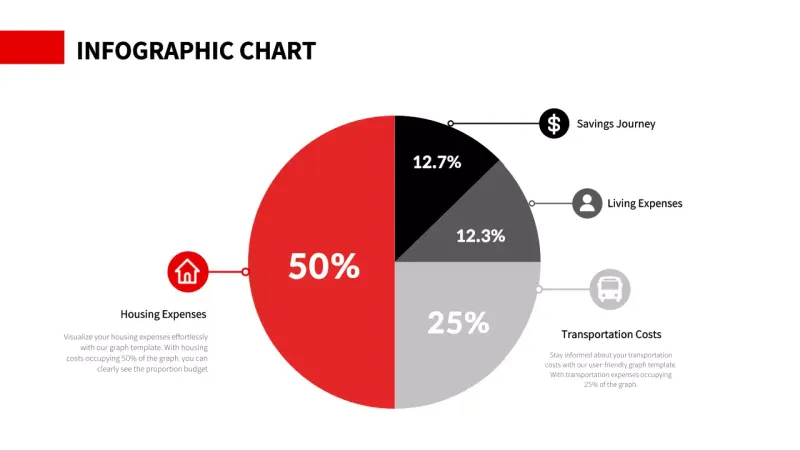 Red Minimal Expense Report Infographic