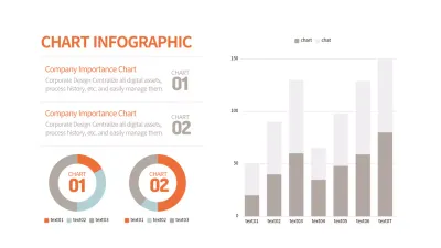 Simple orange and brown chart infographic