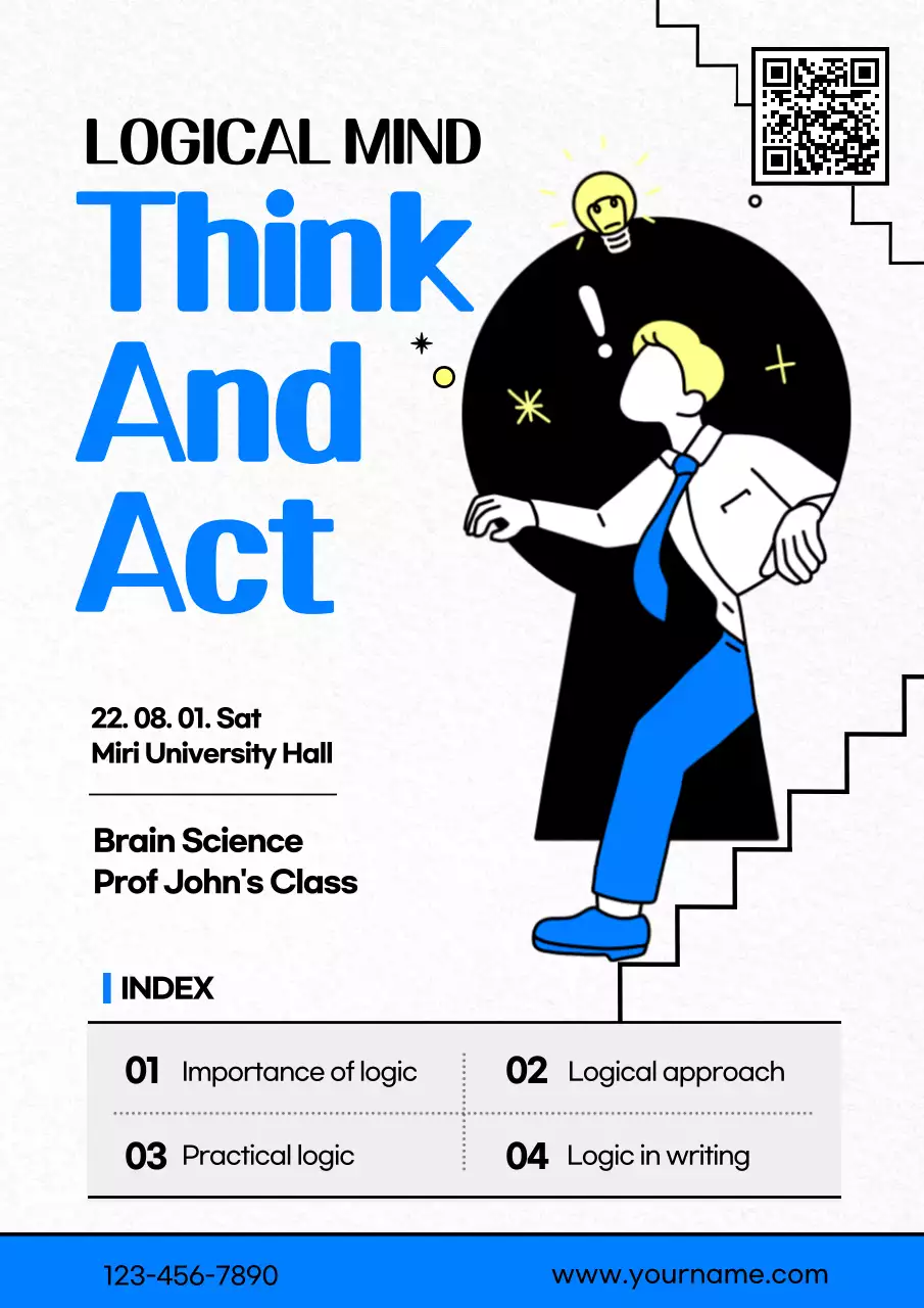 Blue Modern Logic Lecture Poster