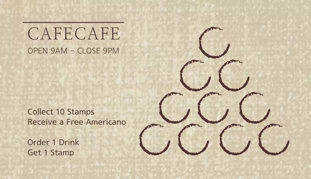 Brown Vintage Coffee Promotion Business Card