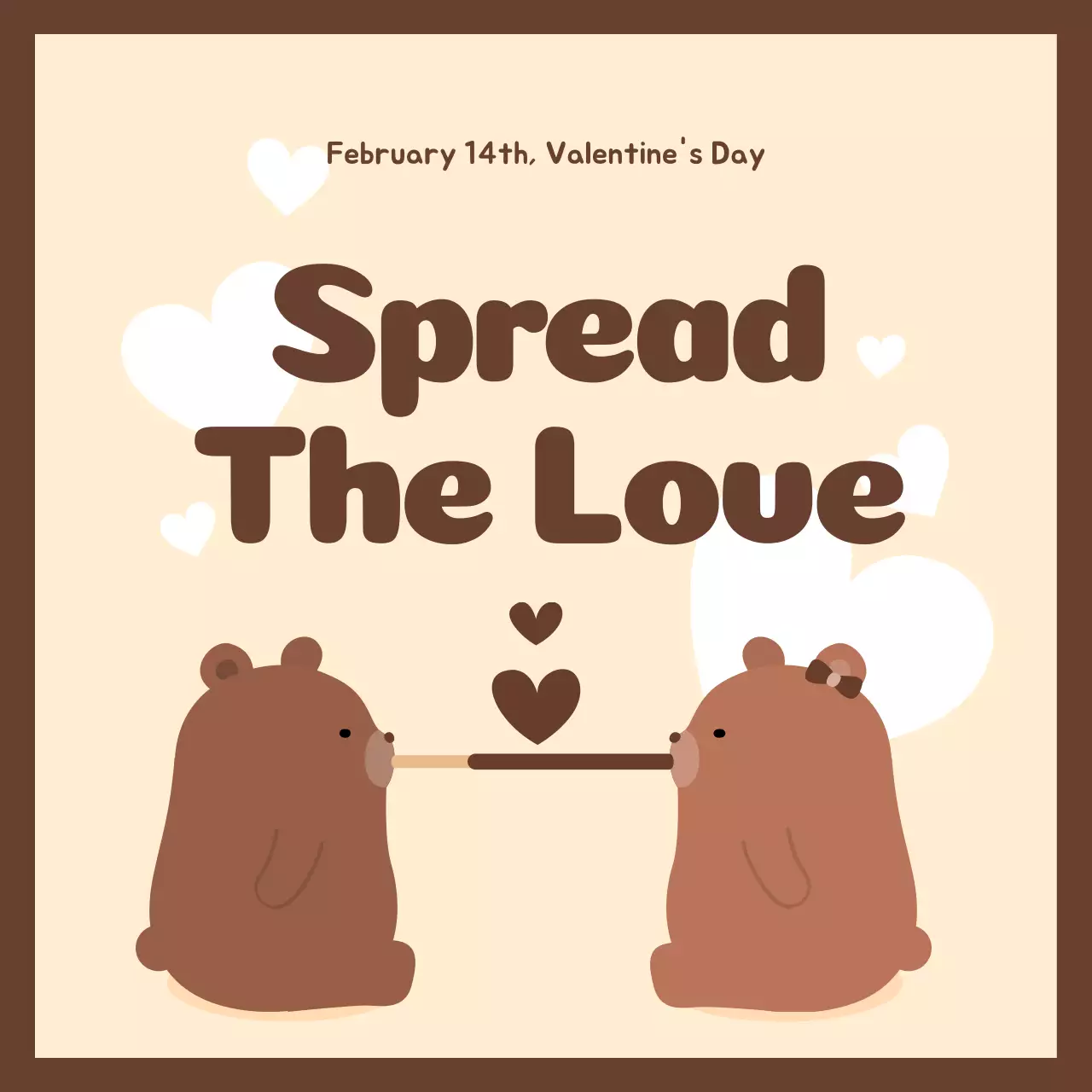 Brown Retro Love Promotion Instagram Post