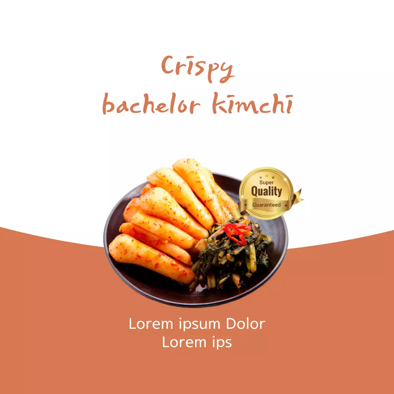 Biểu ngữ quảng cáo thực phẩm hiện đại màu cam