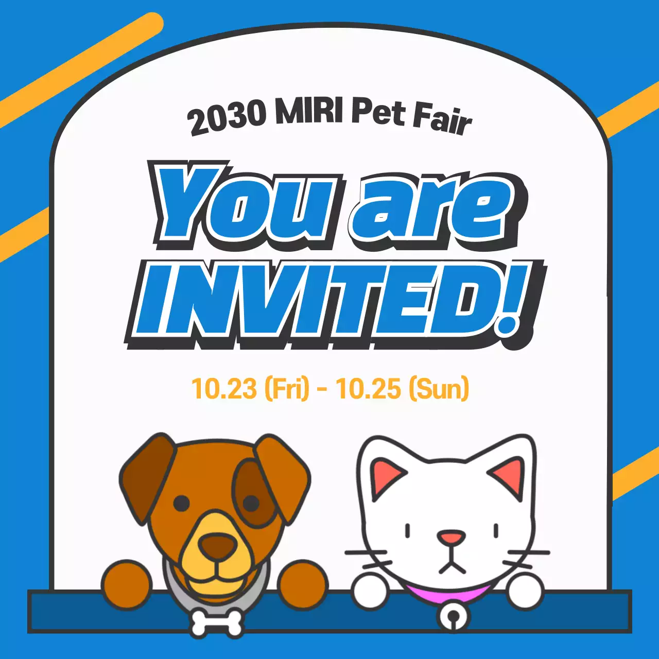 Orange Retro Pet Promotion Instagram Post